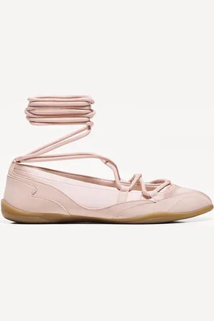 Bershka Ballerina-Sneaker Mit Schnürung Damen 35 Rosa