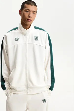 Bershka Jacke Aus Funktionsstoff Mit Stickerei Herren Xs Grbrochenes Weiss