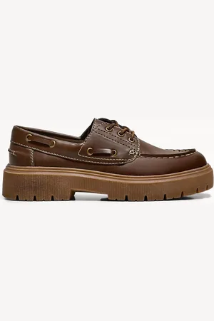Bershka Mokassins Im Segelschuhe-Stil Damen 35 Braun