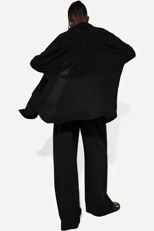 Bershka Oversize-Langarmhemd Mit Leinen Damen Xs Schwarz