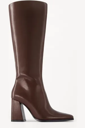 Bershka Stiefel Mit Breitem Absatz Damen 35 Granatrot