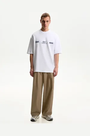 Bershka Hose Aus Popelin Im Super-Baggyhosen-Fit Herren 34 Khaki