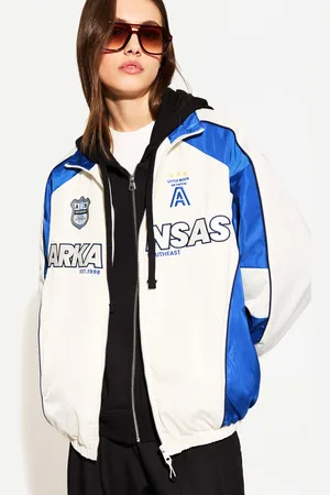 Bershka Sportliche Jacke Aus Funktionsstoff Damen Xs Blau