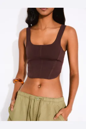 Bershka Trägertop Im Korsett-Stil Damen Xs Braun