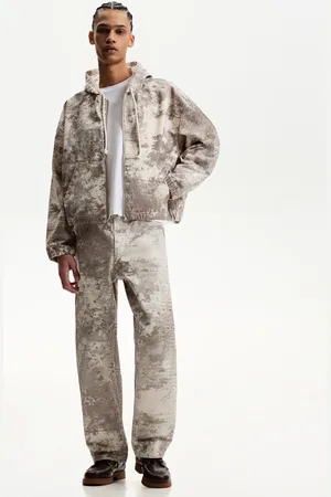 Bershka Baggy-Jeans Mit Print Herren 36 Grün
