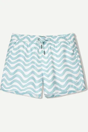 Bershka Badeshorts Mit Print Herren S Hellblau