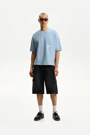 Bershka Baggy-Bermudashorts Im Cargo-Stil Herren 32 Schwarz