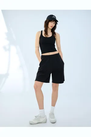 Bershka Bermudashorts Aus Plüsch Mit Stickerei Damen Xs Schwarz