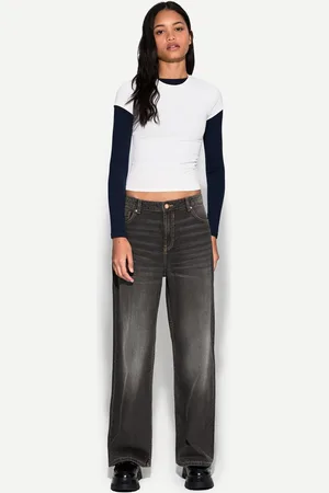 Bershka Jeans Im Baggy-Hosen-Fit Damen 10-12 Schwarz