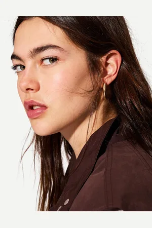Bershka 8er-Pack Reifohrringe Damen Gold