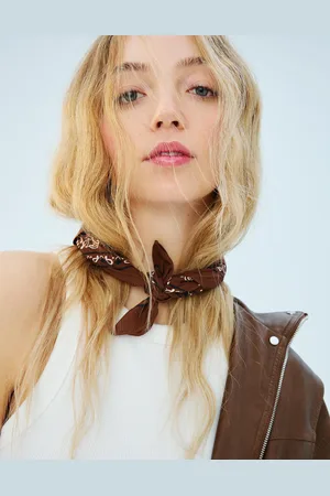 Bershka Halstuch Mit Print Damen Braun