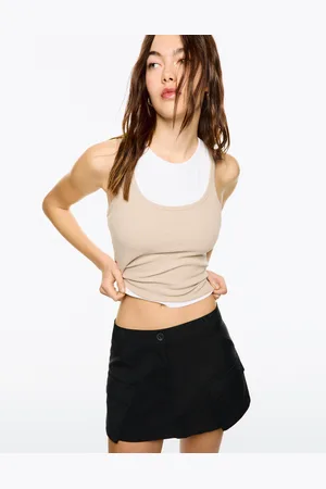 Bershka Cargo-Culotte Damen Xs Schwarz