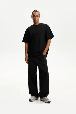 Bershka Super-Baggy-Jeans Herren 32 Grau