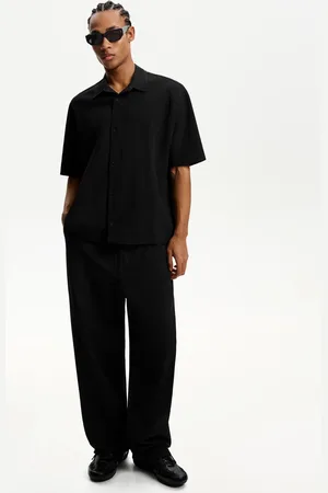 Bershka Plissierte Baggyhose Im Jogginghosen-Stil Herren Xs Schwarz