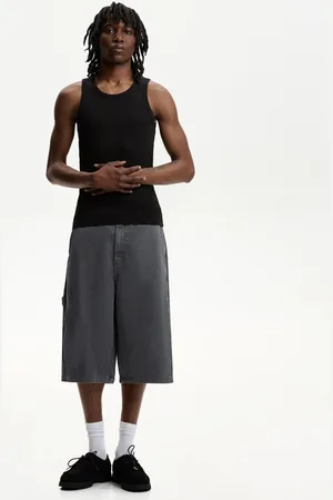 Bershka Workwear-Bermudas Im Skater-Stil Herren 34 Dunkelgrau