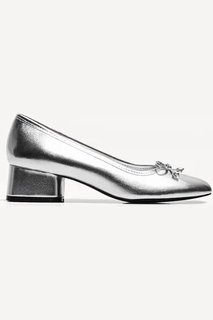 Bershka Ballerinas Mit Absatz Damen 35 Silber