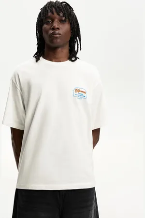 Bershka T-Shirt Mit Print Herren Xs Grbrochenes Weiss