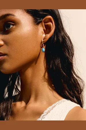 Bershka 9er-Pack Boho-Ohrringe Damen Gold