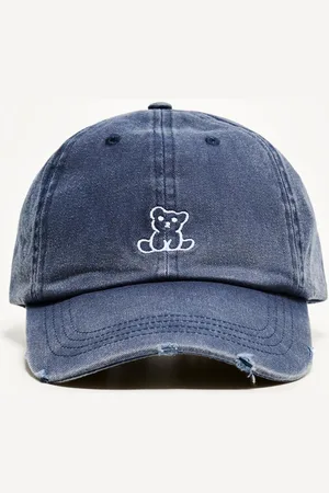 Bershka Basecap Mit Rissen Und Stickerei Herren Marinenblau