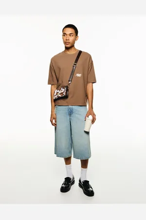 Bershka Crossbody-Bag Aus Kunstleder Herren Braun