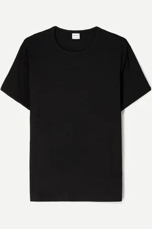 Bershka Geripptes T-Shirt Herren L Schwarz