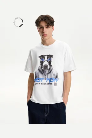 Bershka T-Shirt Wearable Art Mit Kurzen Ärmeln Herren Xs Weiss