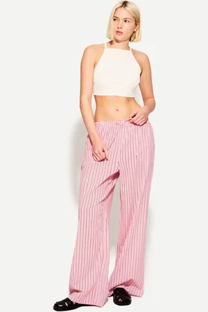 Bershka Wide Leg Hose Damen Xs Rosa