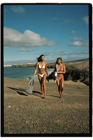 Bershka Bikinihöschen Mit Vichykaros Damen Xs Rot