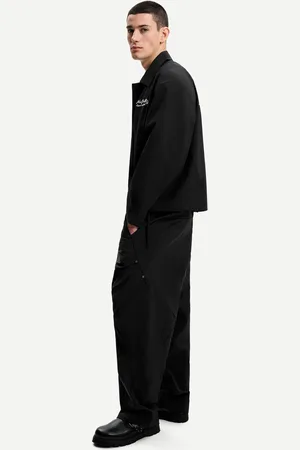 Bershka Super-Baggy-Hose Aus Funktionsstoff Mit Zierfalten Herren Xs Schwarz