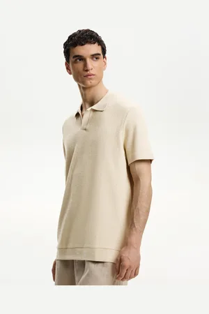 Bershka Poloshirt Mit Strukturmuster Herren Xs Camel