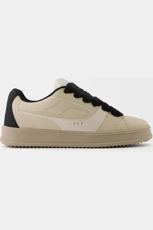 Bershka Skate-Sneaker Mit Xl-Schnürung Und Schleife Herren 39 Kombiniert