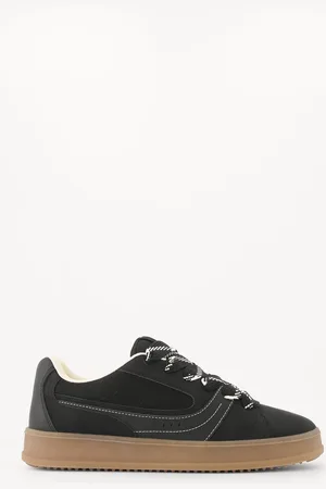 Bershka Skate-Sneaker Mit Xl-Schnürung Und Schleife Herren 39 Schwarz