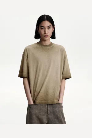 Bershka Langarmshirt Im Boxy-Fit Herren Xs Grün