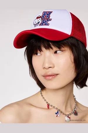 Bershka Basecap Hello Kitty Mit Stickerei Damen Rot
