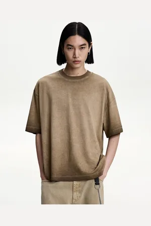 Bershka Langarmshirt Im Boxy-Fit Herren Xs Braun