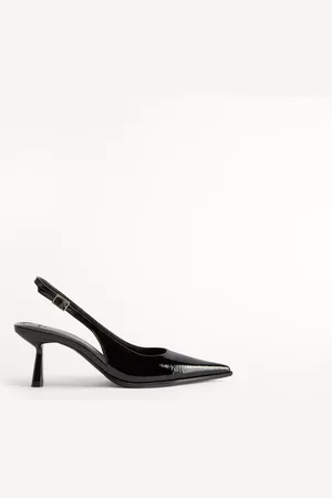 Bershka Kitten-Absatzschuhe Mit Offener Ferse Damen 35 Schwarz