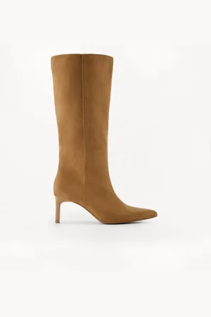 Bershka Stiefel Kitten-Heels Damen 35 Braun