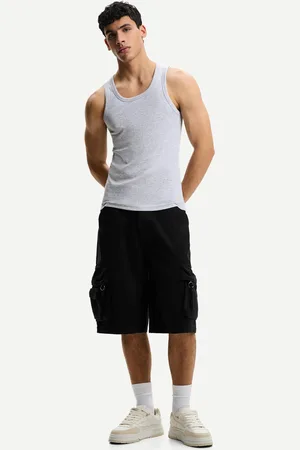 Bershka Baggy-Bermudashorts Im Cargo-Stil Herren 32 Schwarz