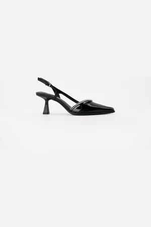 Bershka Absatzschuhe Mit Kitten-Heels Und Kette Damen 35 Schwarz