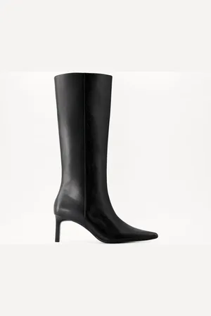 Bershka Stiefel Kitten-Heels Damen 35 Schwarz