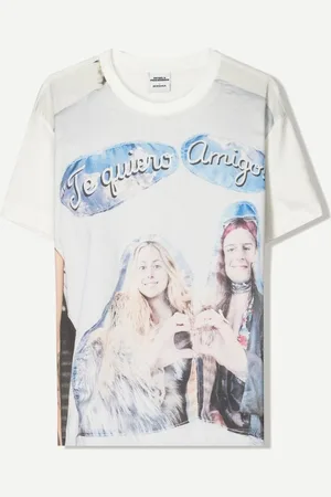 Bershka T-Shirt Ca7riel & Paco Mit Kurzen Ärmeln Und Print Herren Xs Weiss