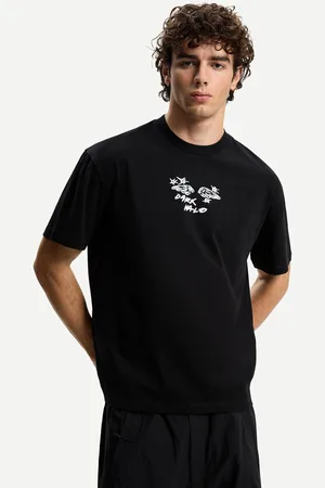 Bershka T-Shirt Mit Kurzen Ärmeln Und Print Herren Xs Schwarz
