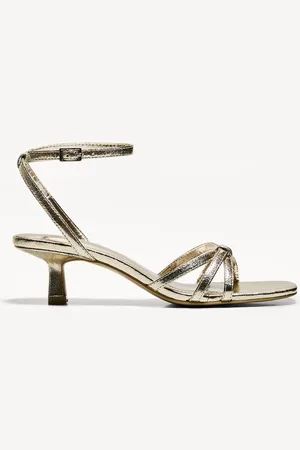 Bershka Absatzsandalen Mit Mehreren Riemchen Damen 36 Gold