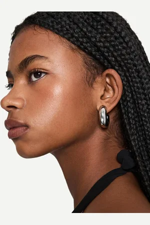 Bershka 3er-Pack Dicke Ohrringe In Ring-Form Damen Silber