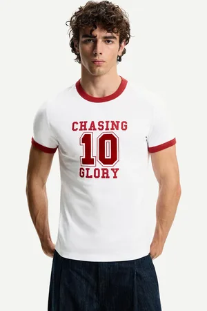 Bershka T-Shirt Mit Farblich Abgesetztem Patentmuster Herren Xs Weiss