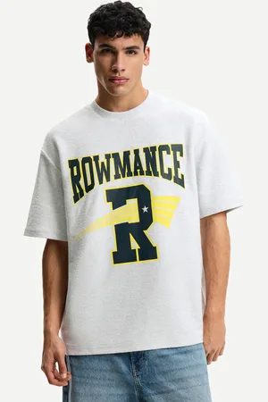 Bershka T-Shirt Aus Plüsch Mit Print Herren Xs Grau