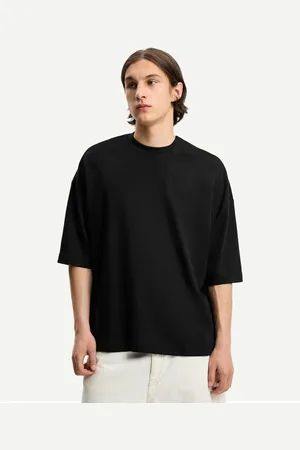 Bershka T-Shirt Im Boxy-Fit Mit Kurzen Ärmeln Herren Xs Schwarz