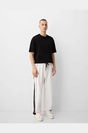 Bershka Baggyhose Aus Funktionsstoff Herren Xs Grau