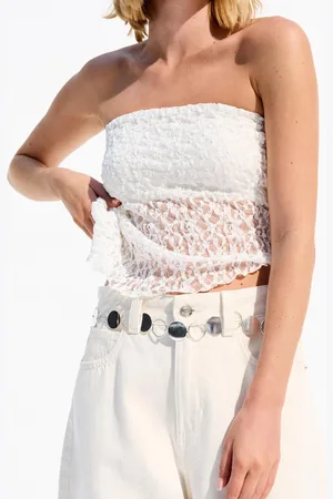 Bershka Kettengürtel Kreise Damen 85 Silber