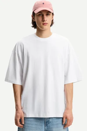 Bershka Kurzärmeliges Oversize-Shirt Herren Xs Weiss